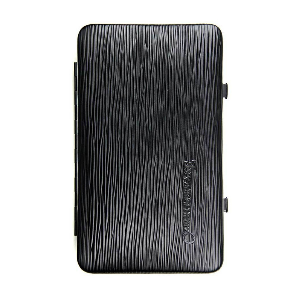 Czech & Speake Leather-Bound Manicure Set - Black/Red étui