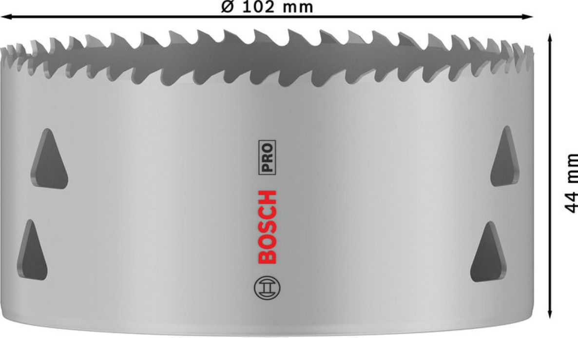 Bosch Blue Accessories 2608901534 PRO Multi Material hole saw 102 mm with thread