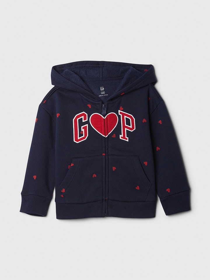 GAP Sweatjacke in Dunkelblau/ Rot günstig kaufen