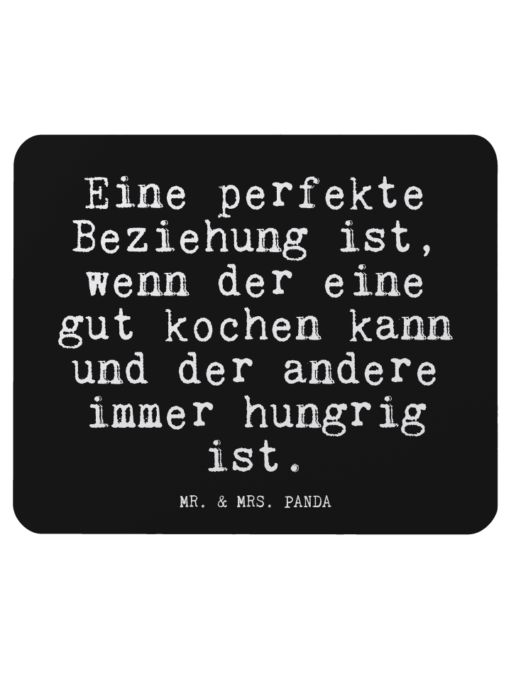 Mr. & Mrs. Panda Mauspad Eine perfekte Beziehung ist,... mit Spruch in Schwarz günstig kaufen onesize