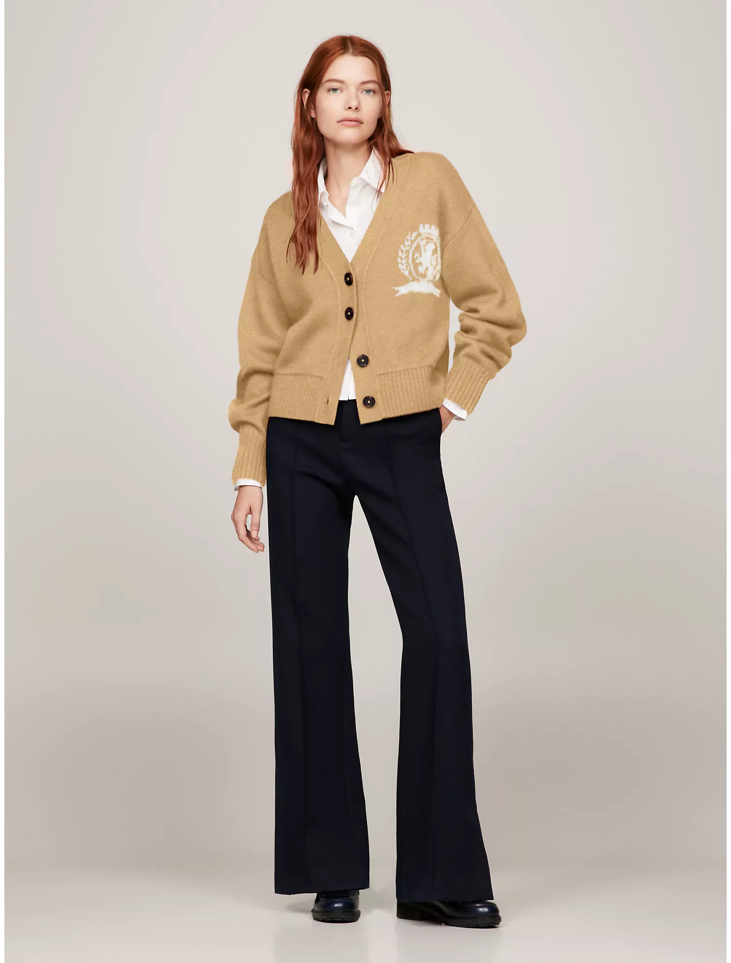 Wool Crest Letterman Cardigan