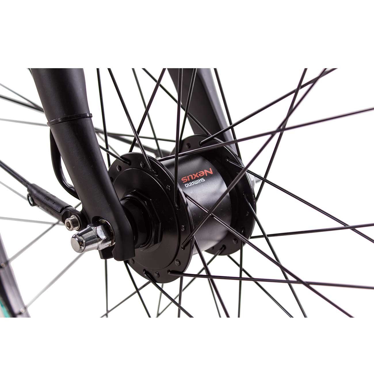 Airtracks Cityrad Damen City Fahrrad 28 Zoll CI.2820L, 7 Gang SHIMANO NEXUS Schaltwerk, Nabenschaltung, Schwarz Matt - Rahmenhöhen 48 cm und 52 cm  Modeljahr 2023