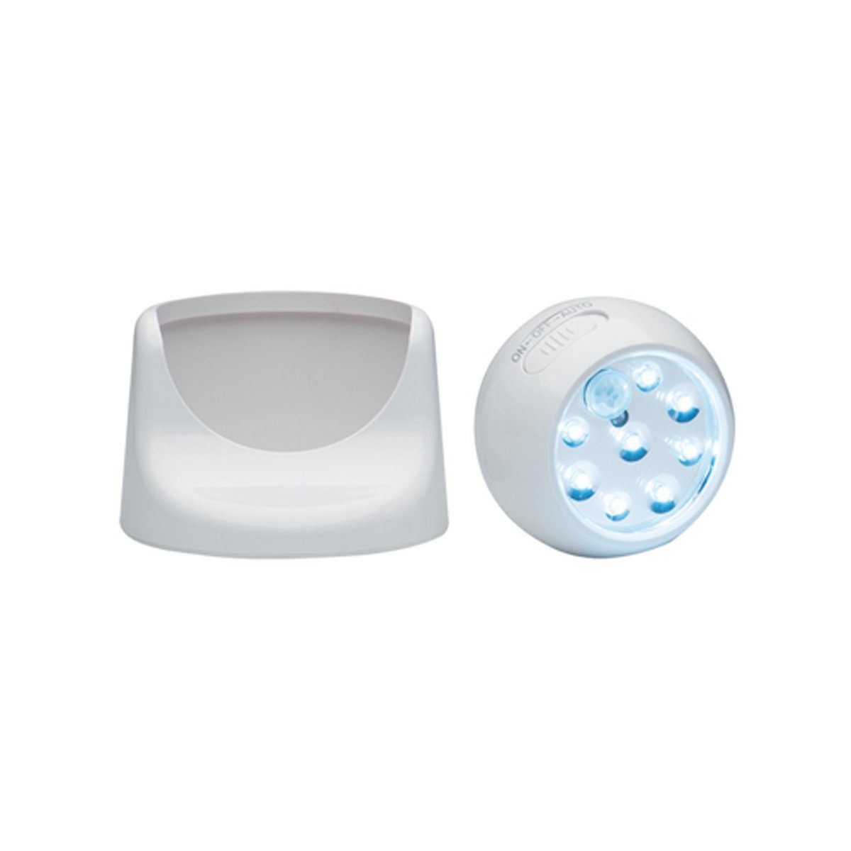 Best Direct® LED Wandleuchte Vigilamp, 3 Funktionen, LED fest integriert, Warmweiß, Bewegungsmelder, 8 LED, 53 Lumen, Ip44