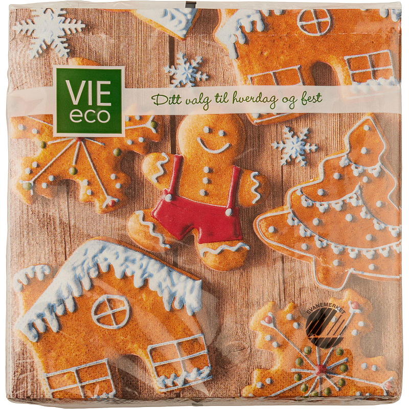 Vie Eco Servietter 20-pk 33x33 cm, julemotiv