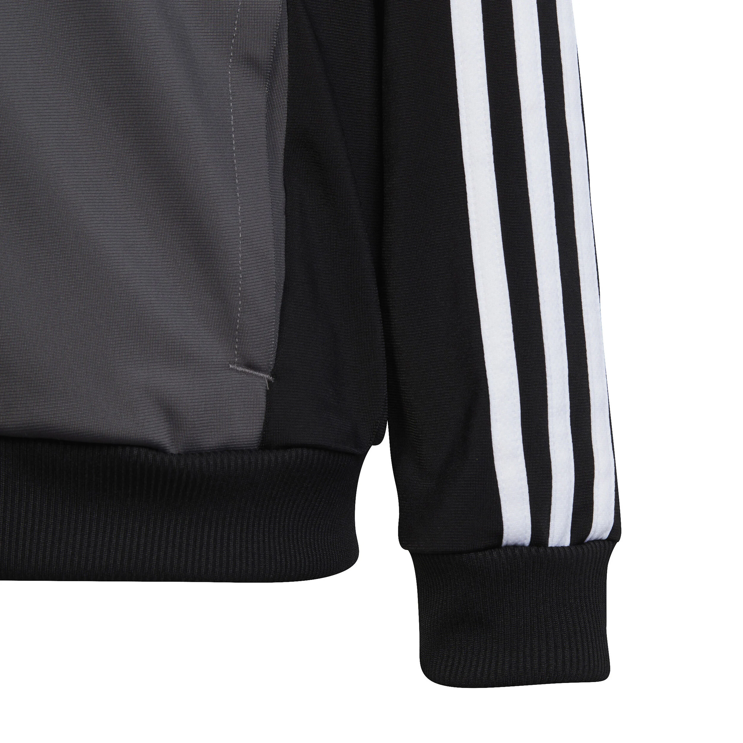 Essentials 3-Stripes Tiberio Trainingsanzug Jungen - Schwarz, Grau