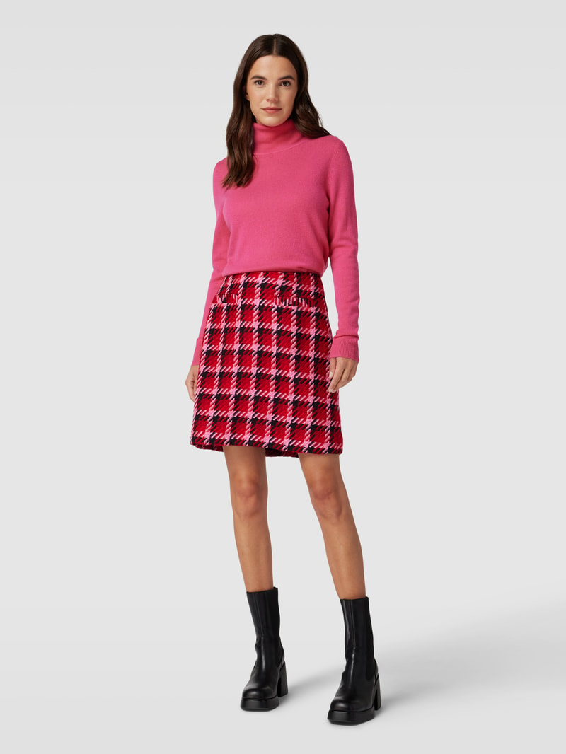Kaschmirpullover in melierter Optik in pink