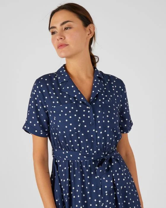 Robe-chemise pure viscose imprimée
