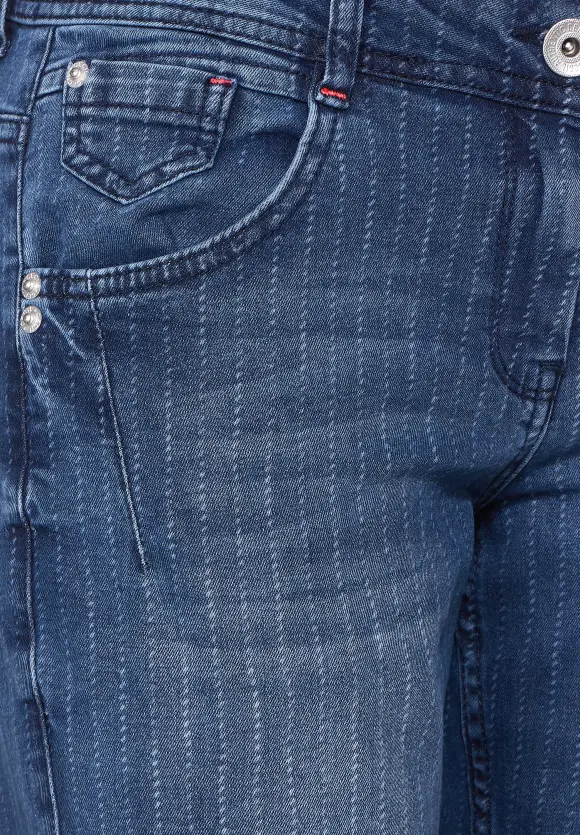CECIL Loose Fit Jeans mit Streifen