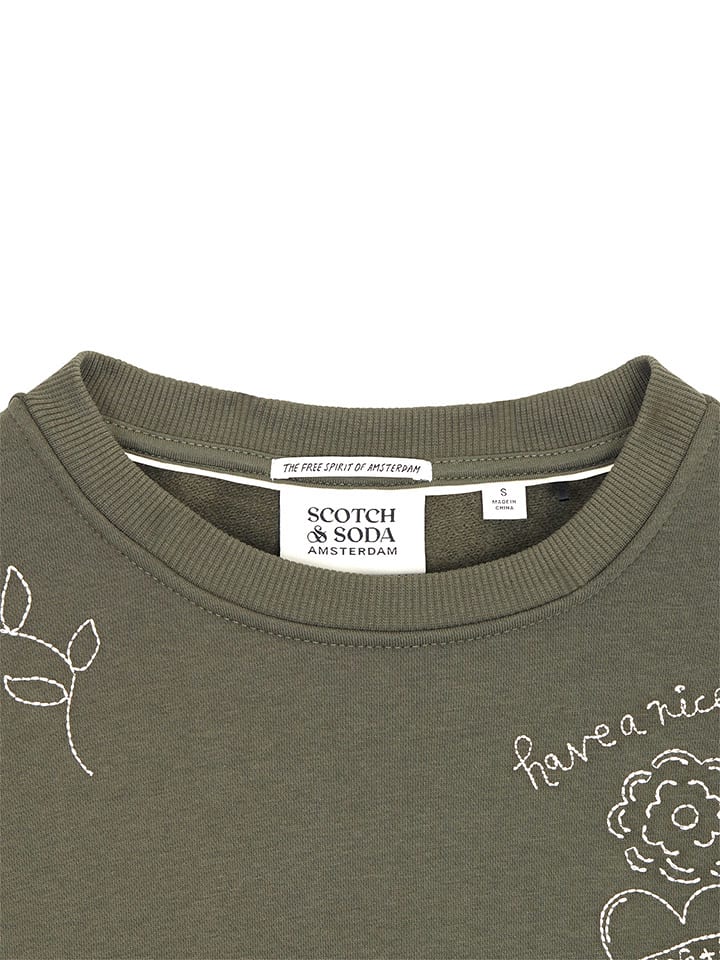 Scotch & Soda Sweatshirt in Khaki günstig kaufen