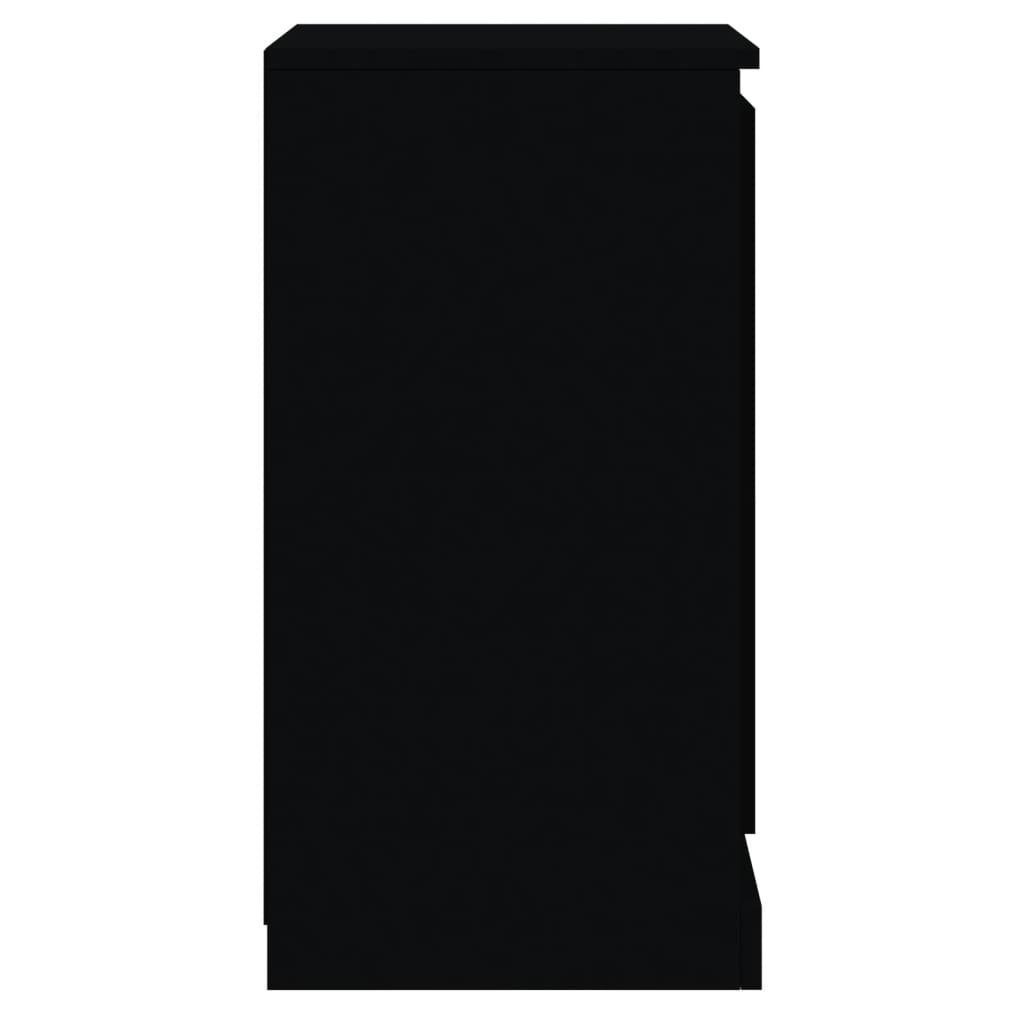 vidaXL Anrichte Sideboards 2 Stk Schwarz 37,5x35,5x67,5 cm Holzwerkstoff Kommode