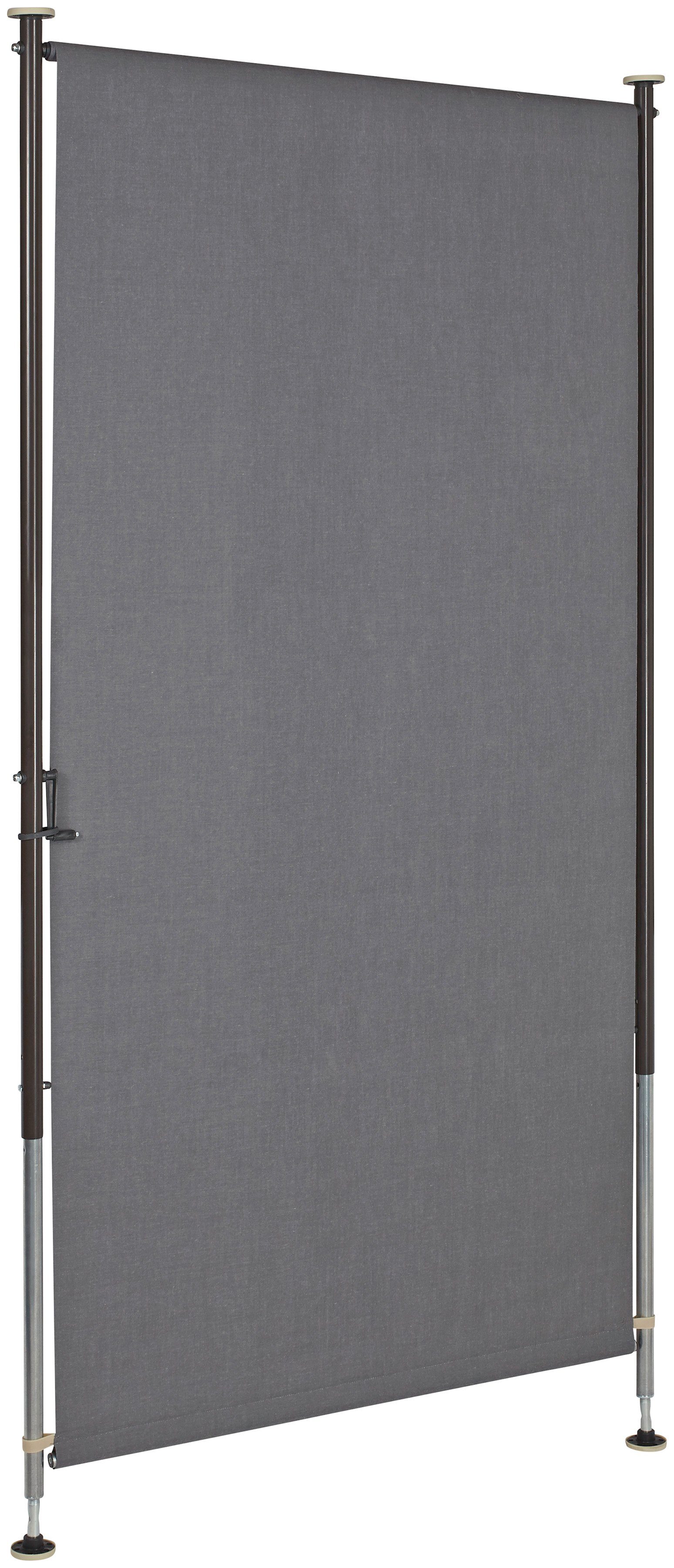 Angerer Freizeitmöbel Klemm-Senkrechtmarkise grau, BxH: 150x275 cm