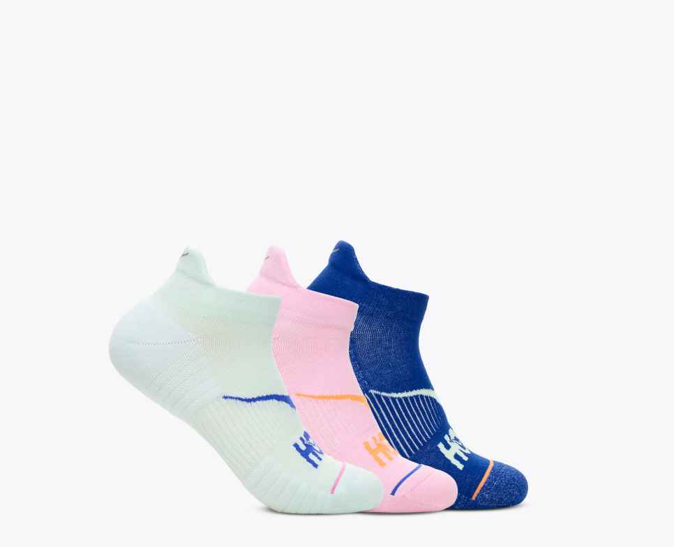 No-Show løpesokk 3-pakning Aqua Brze / Pink Twilight / Ultramarine