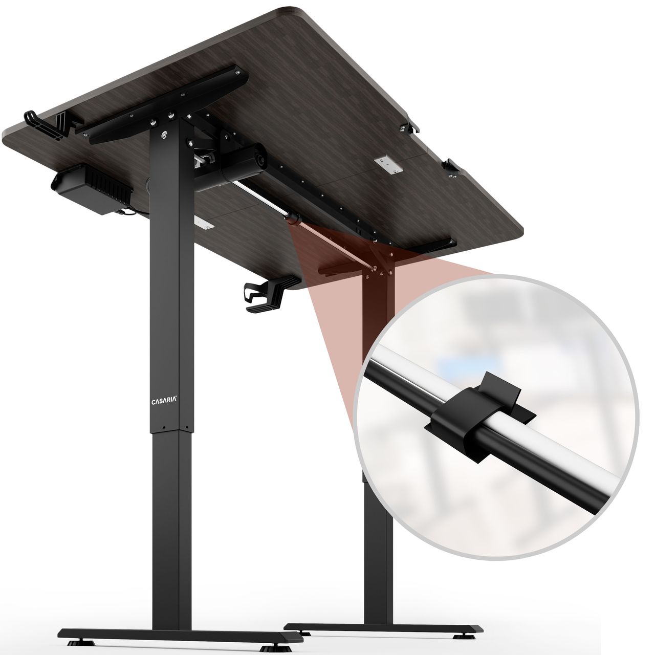 Casaria Höhenverstellbarer Schreibtisch Braun 110x60x73-118cm