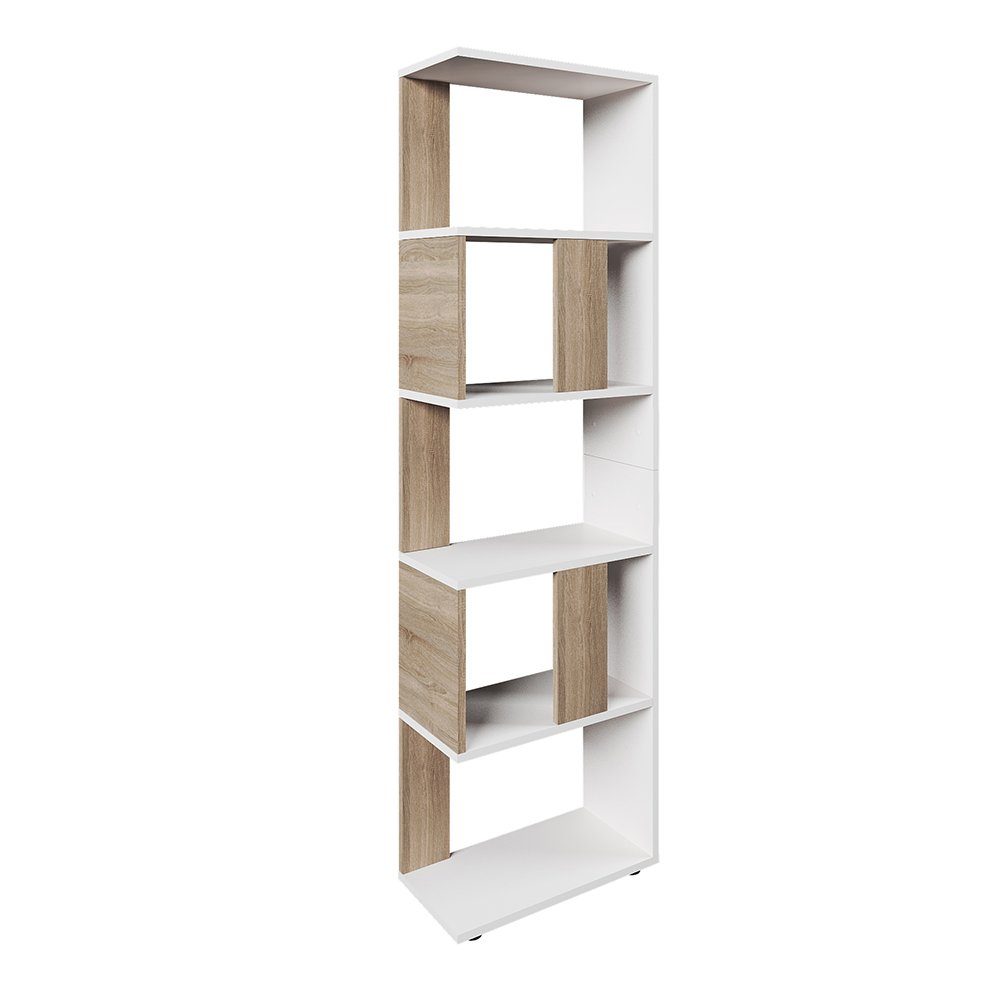 Vicco Raumteiler Bücherregal Standregal Klein Weiß Sonoma