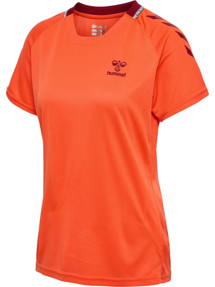 Hummel Hummel T-Shirt Raglanärmel Hmlongrid Damen in NASTURTIUM/RHUBARB günstig kaufen S