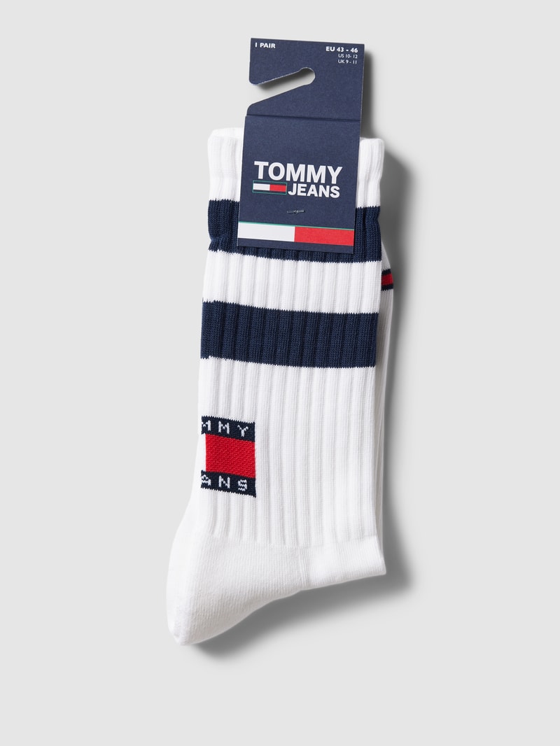 Socken mit Kontraststreifen in weiß