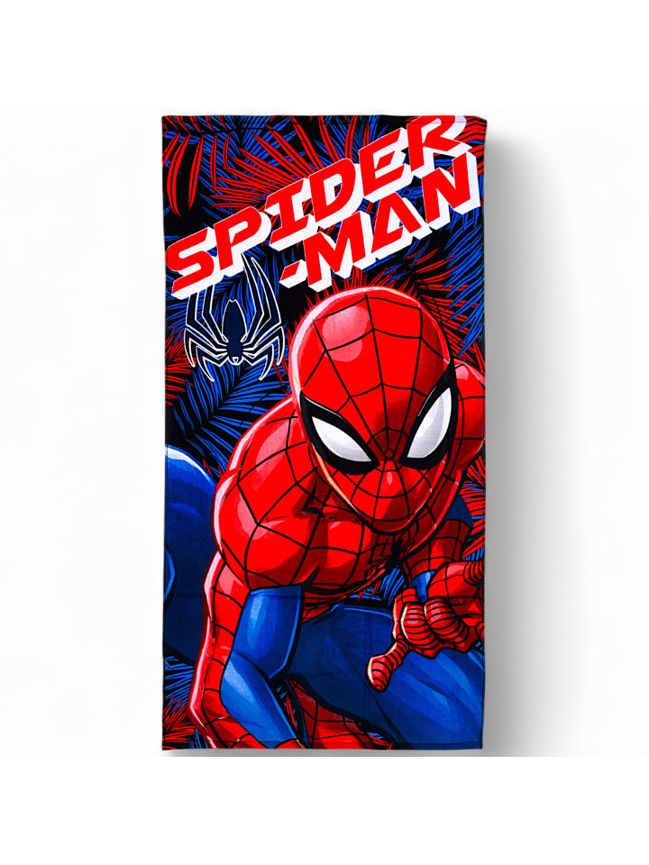 Spiderman Strand-/Badetuch Spider-Man  - (L) 140 cm x (B) 70 cm in Blau günstig kaufen 140