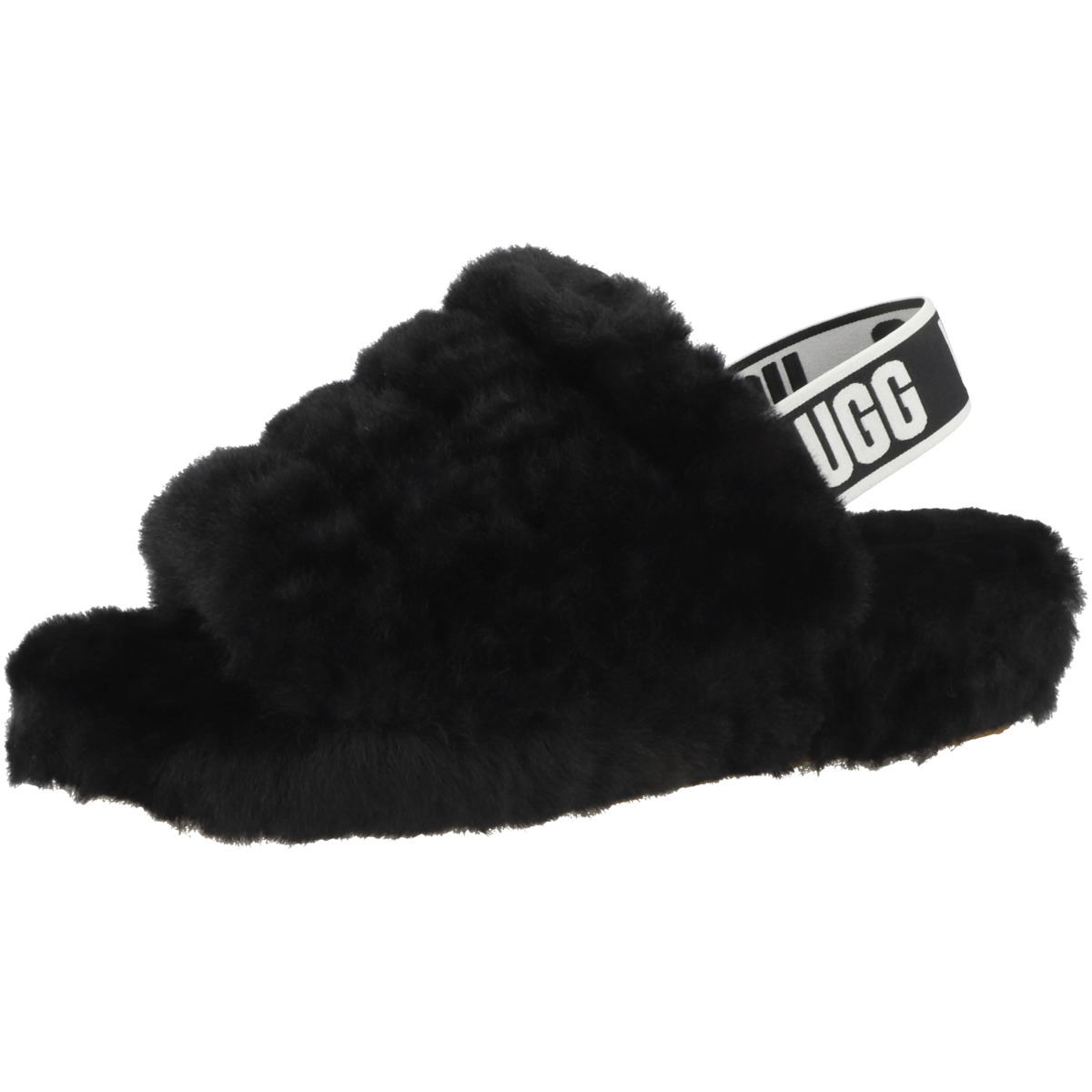 UGG Fluff Yeah Slide Hausschuhe schwarz