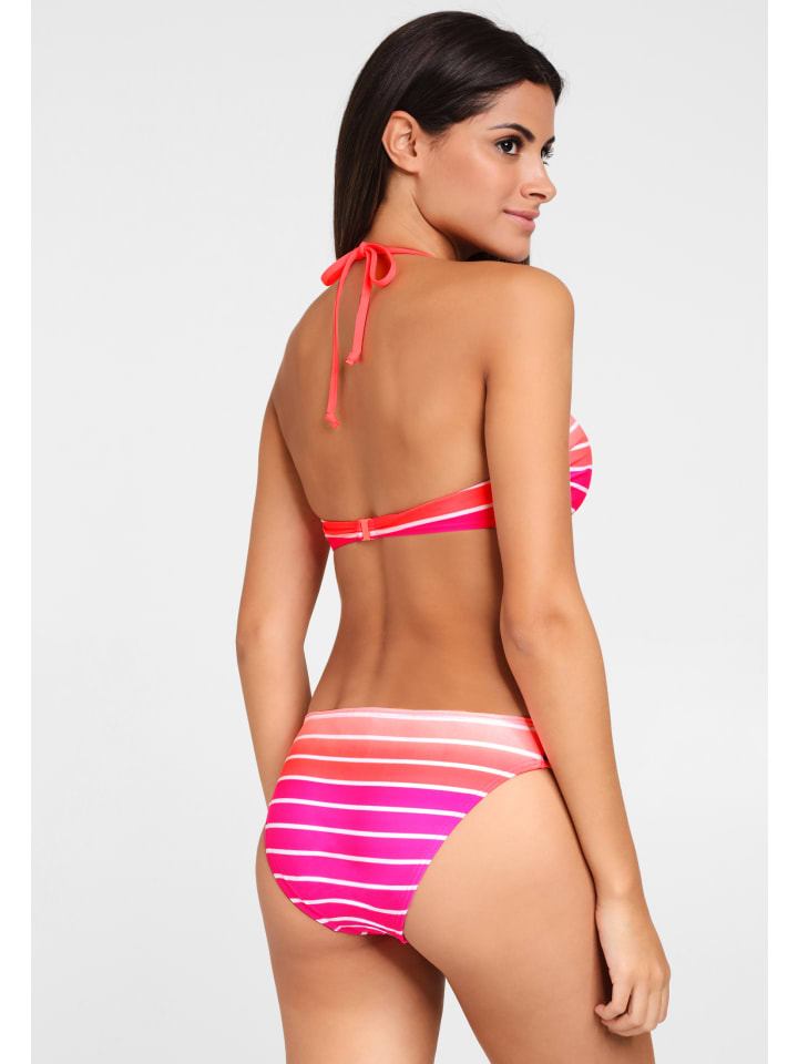 Venice Beach Bügel-Bandeau-Bikini in pink-gestreift günstig kaufen