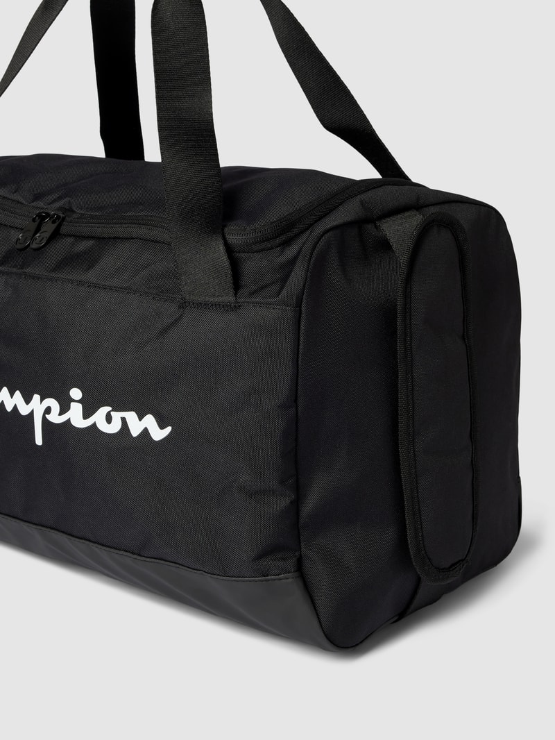 Weekender mit Label-Print Modell 'Duffle' in schwarz