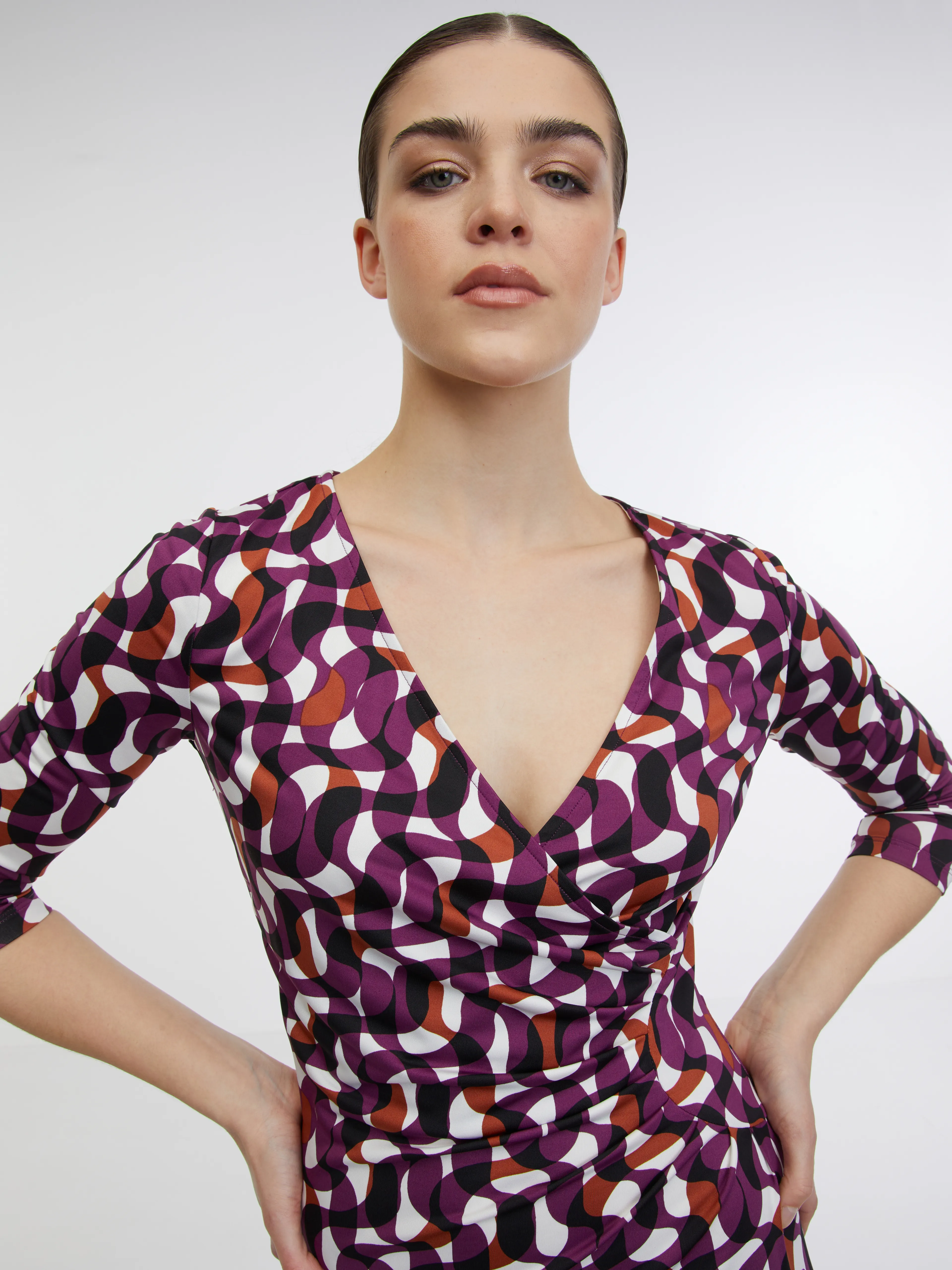 Lila gemustertes Damenkleid ORSAY