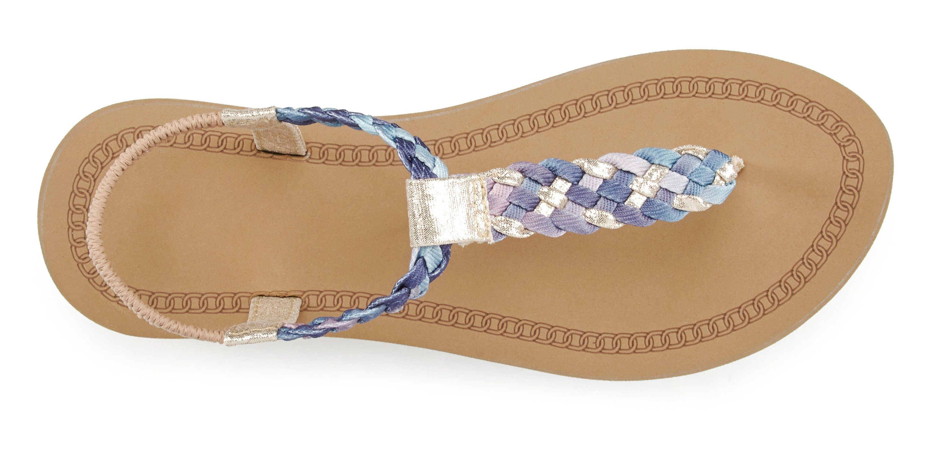 Venice Beach Badesandale Sandale, Badeschuh, Sommerschuh, Zehentrenner mit Print VEGAN