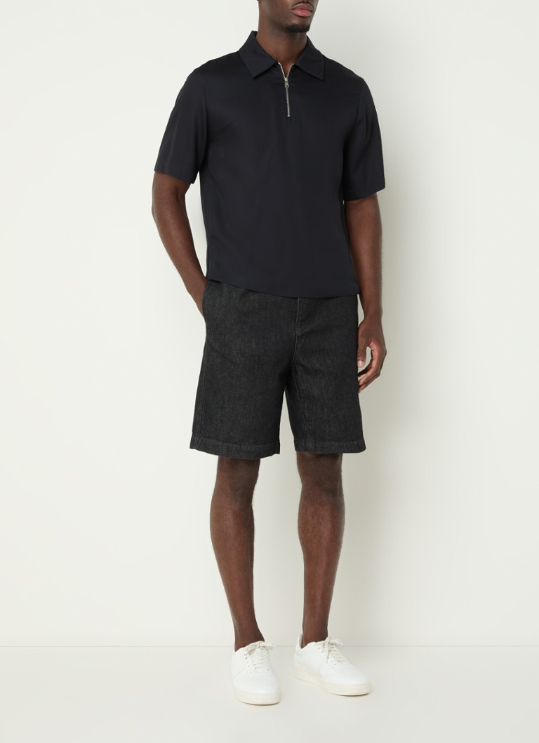 Shorts jeans Sandro de corte reto com lavagem colorida