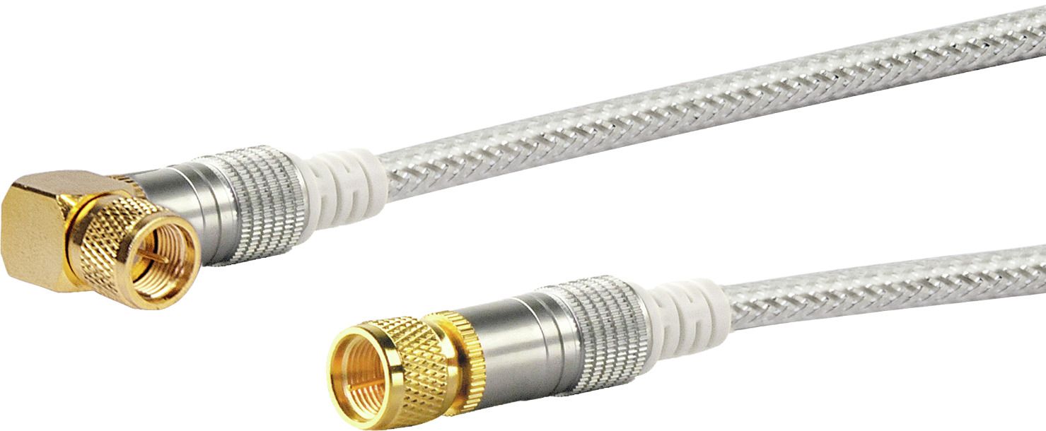 Schwaiger KVCWHD50 5 Meter transparent gewinkeltes Satellitenkabel