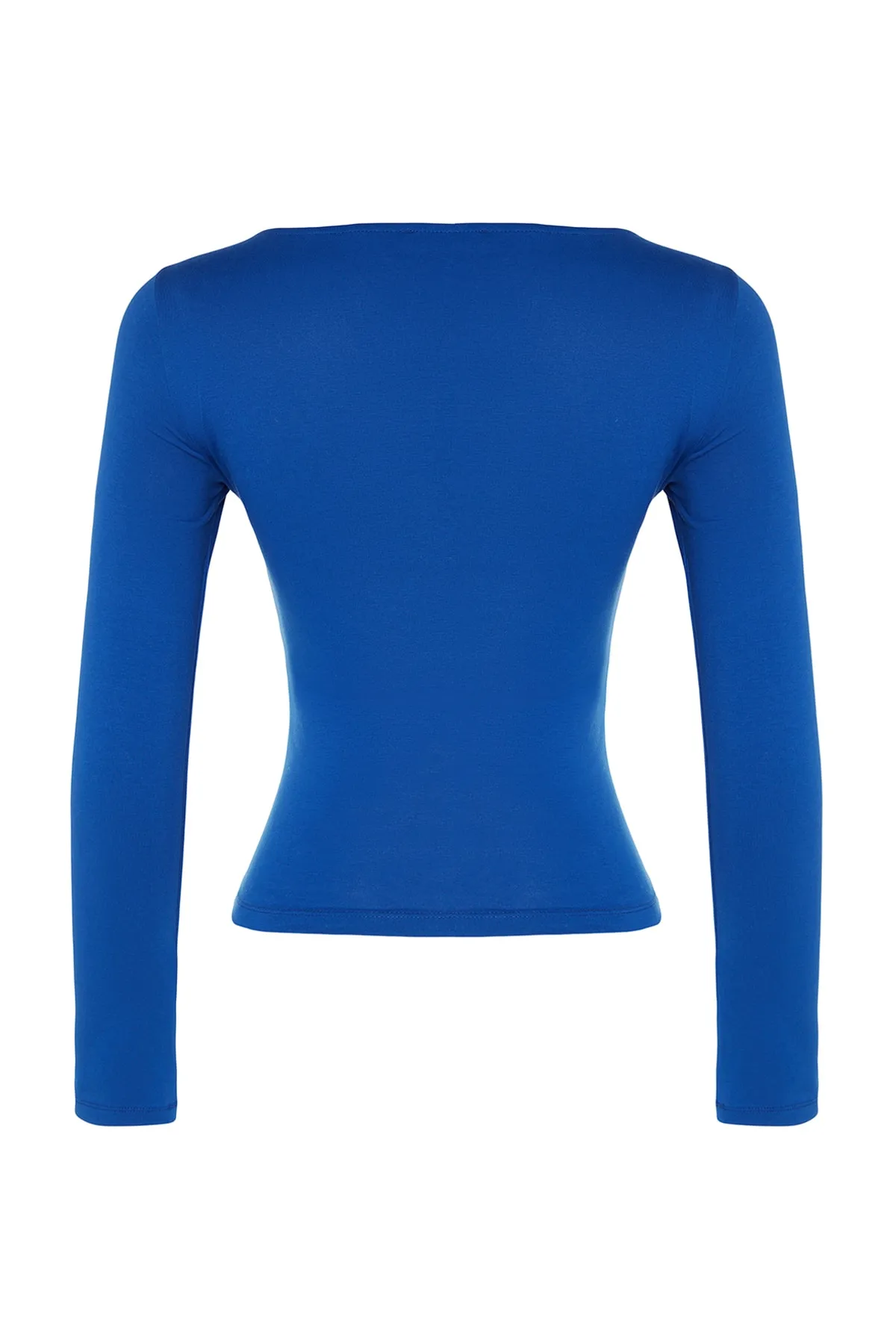Trendyol Collection  Saks Cotton Stretchy U-Boot-Ausschnitt, taillierte, dehnbare Strickbluse TWOAW24BZ00166