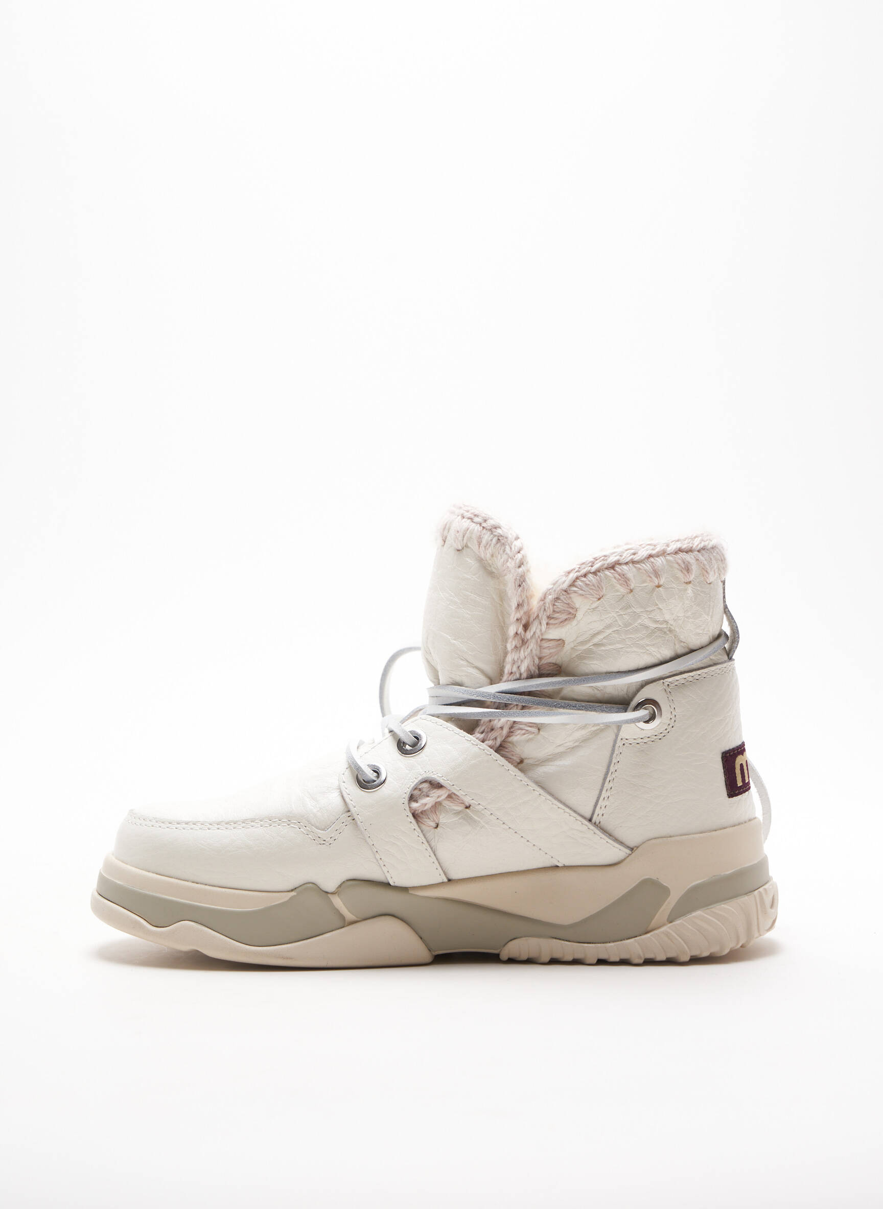Mou Baskets Femme couleur beige