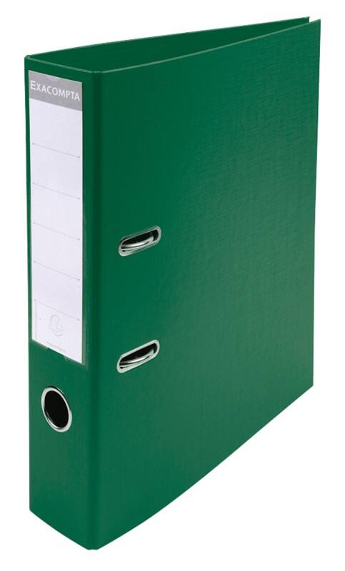Exacompta Prem Touch Ordner DIN A4 70 mm Dunkelgrün 2 Ringe 53753E Pappkarton, PP (Polypropylen) Hochformat 10 Stück