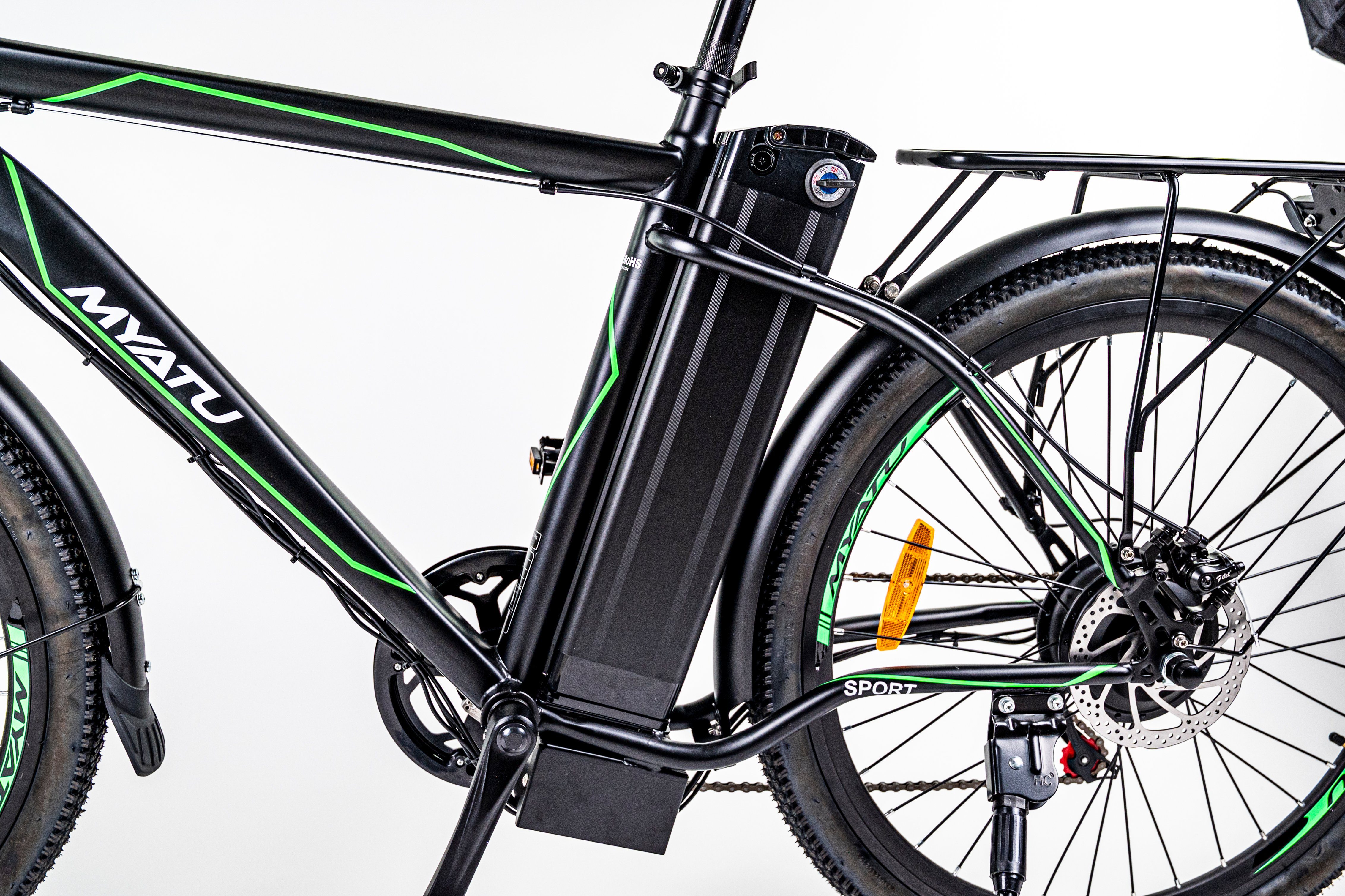 Myatu E-Bike 26 Zoll für Damen und Herren,Trekking Ebike Cityrad, 6 Gang Shimano, (1 tlg), 347 Wh Batterie,250W