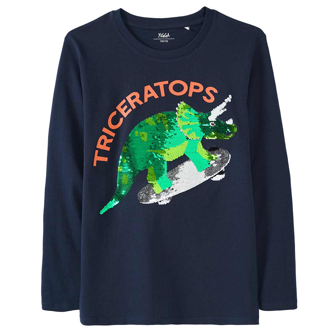 Jungen Langarmshirt mit Wendepailletten