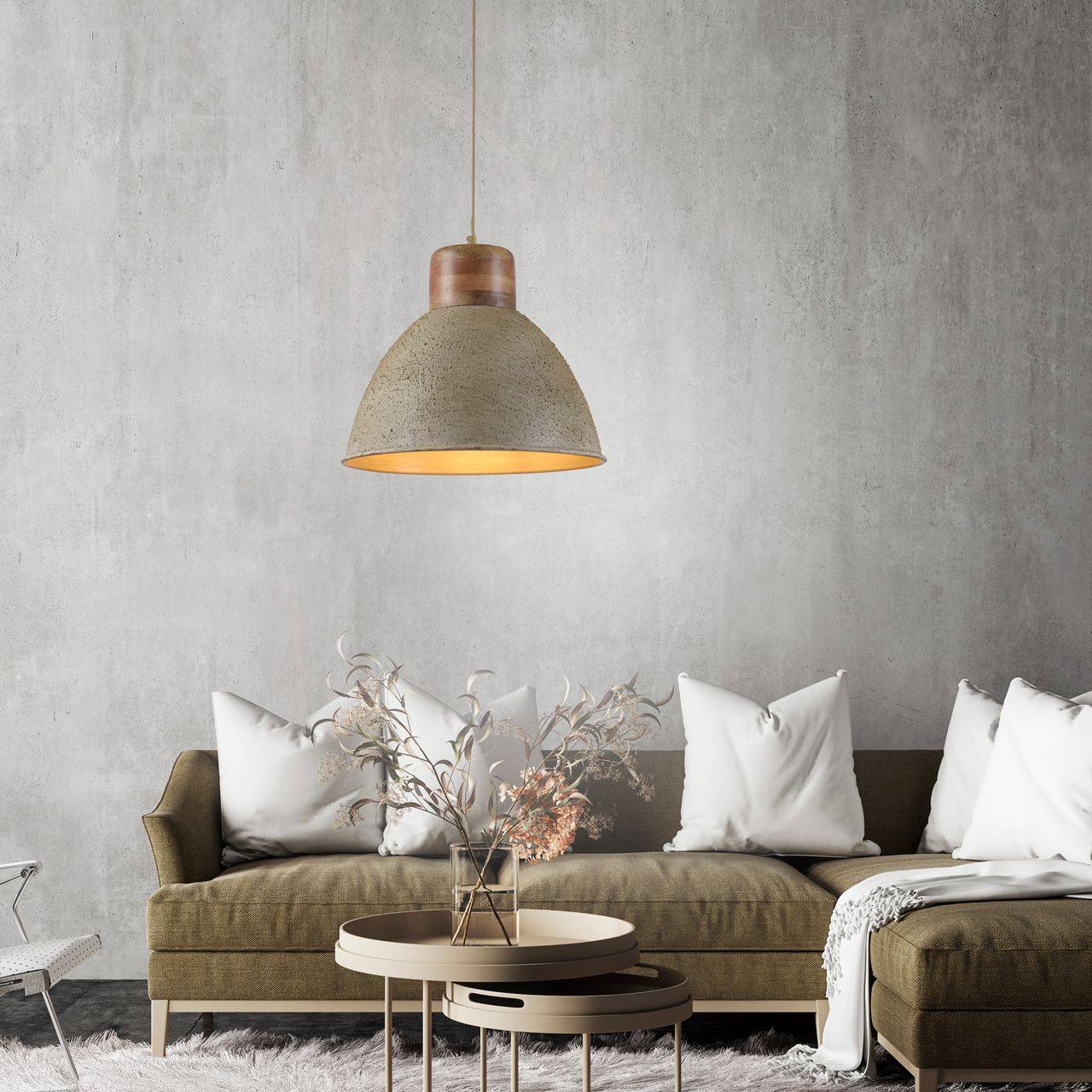 JUST LIGHT LeuchtenDirekt Pendelleuchte SAMIA, 1x E27 max. 40,00 Watt exkl., Ø42 cm, Innenleuchte, IP20