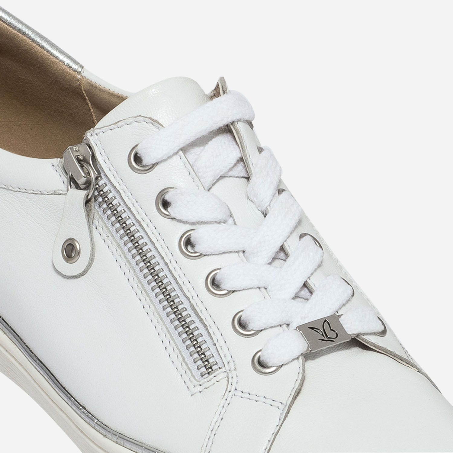 Tennis CAPRICE blanche en cuir