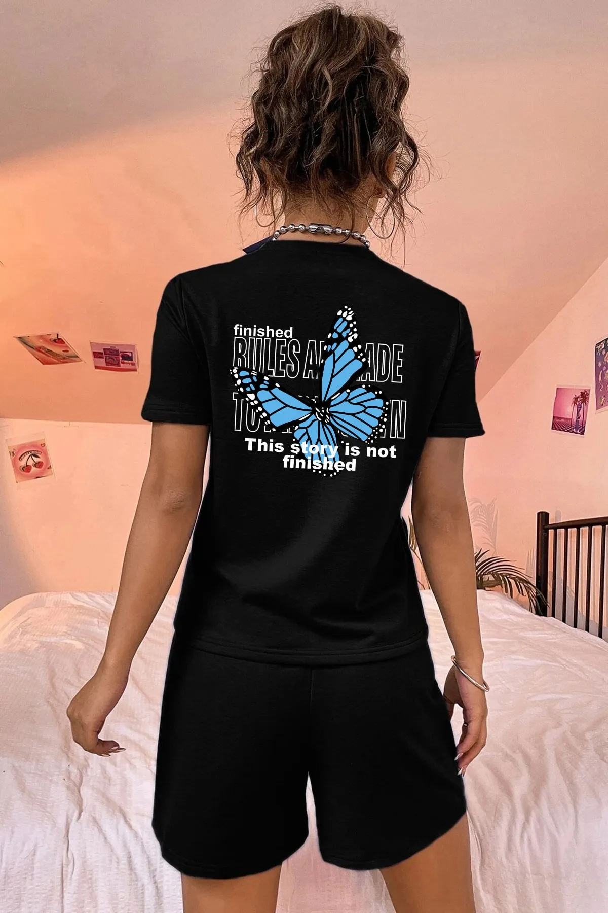 uyguntarz  Bedrucktes Shorts-Set