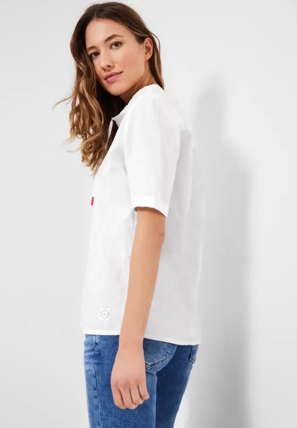 CECIL Leinen Bluse in Unifarbe
