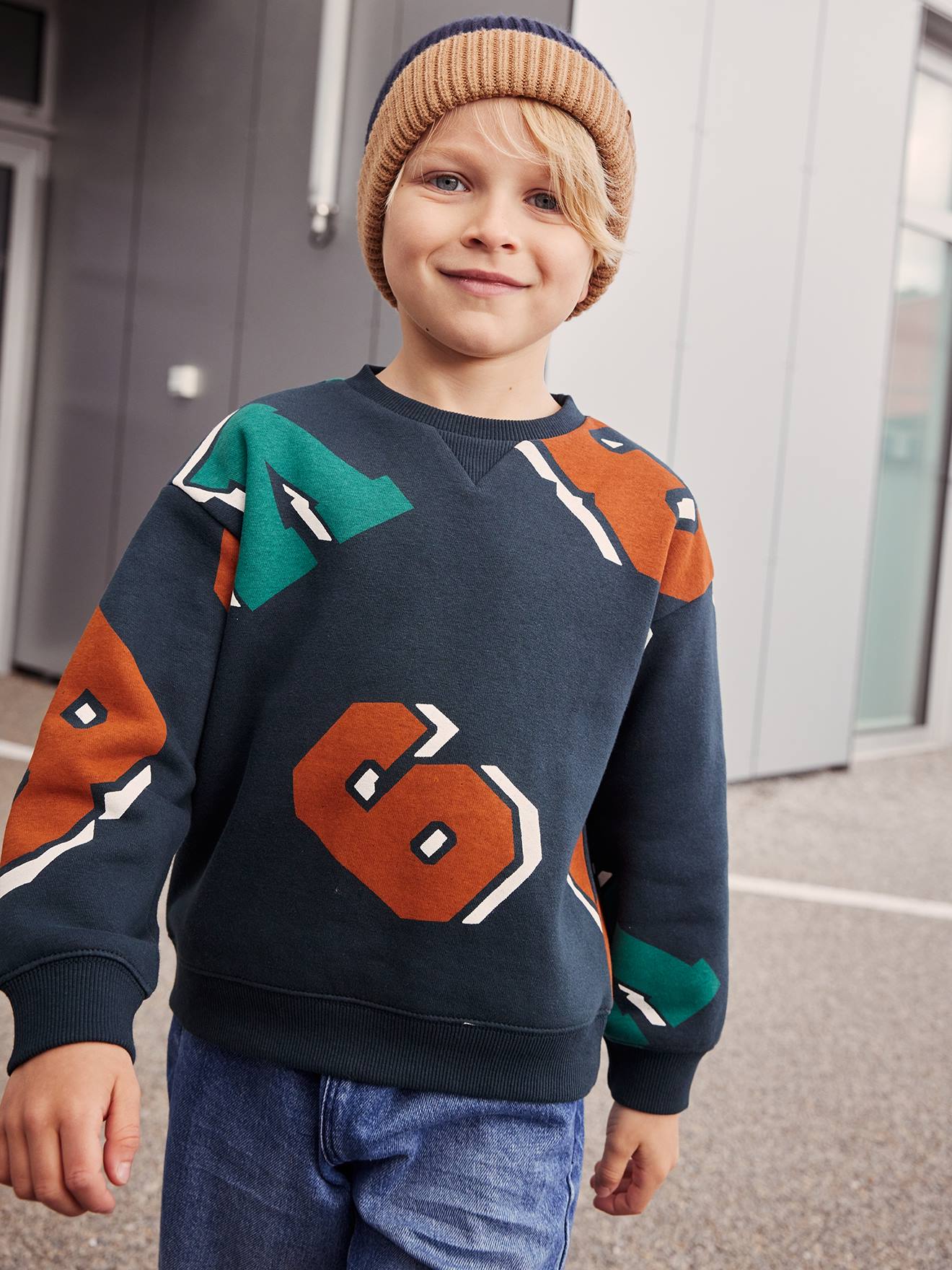 Vertbaudet Jungen Sweatshirt - tannengrün