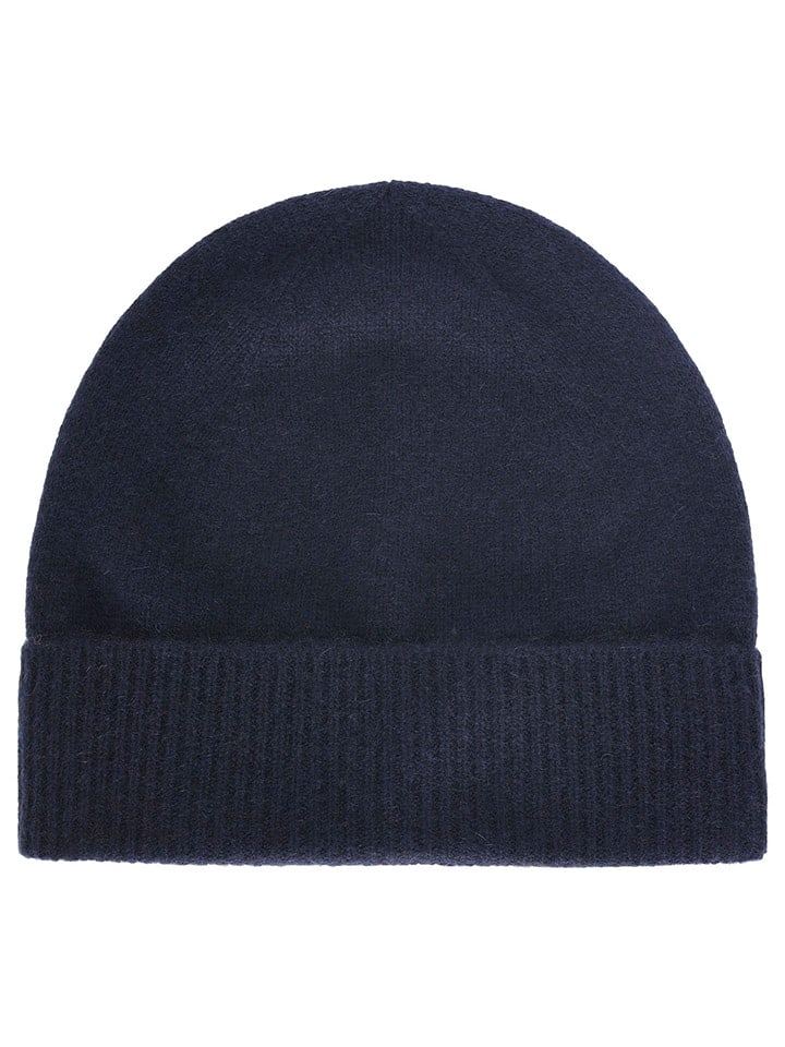 Zwillingsherz Kaschmir-Beanie in Dunkelblau günstig kaufen onesize