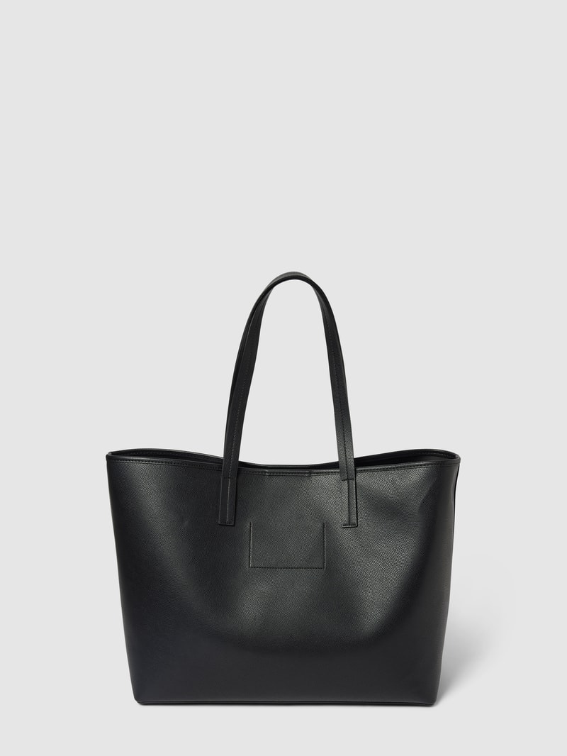 Shopper mit Label-Print Modell 'Chris' in schwarz