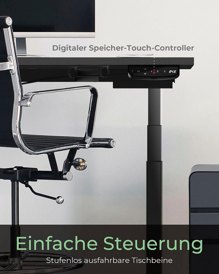 ICY BOX Tischgestell Elektrisch höhenverstellbare Sitz-Steh-Lösung