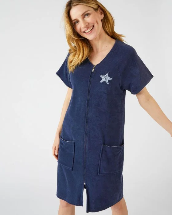 Robe de détente zippée