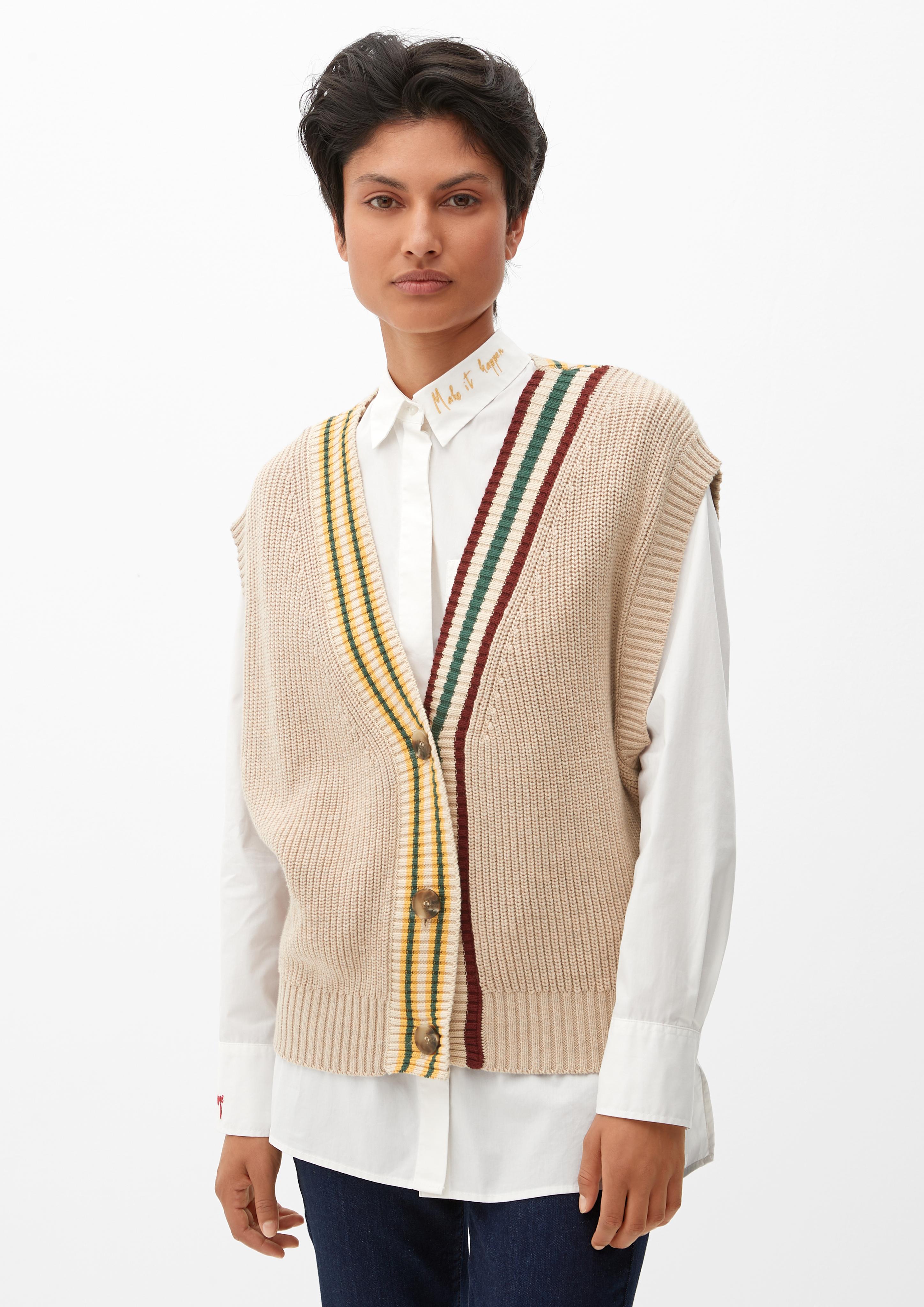 Strickweste mit Streifen  2120322-81W8