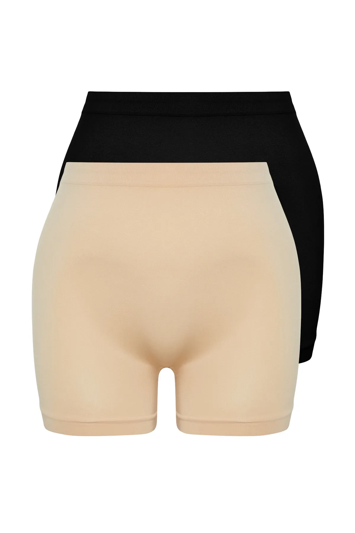 Trendyol Collection  Black-Skin 2er-Pack nahtlose/nahtlose Boxer-Strickhöschen THMSS24KU00032