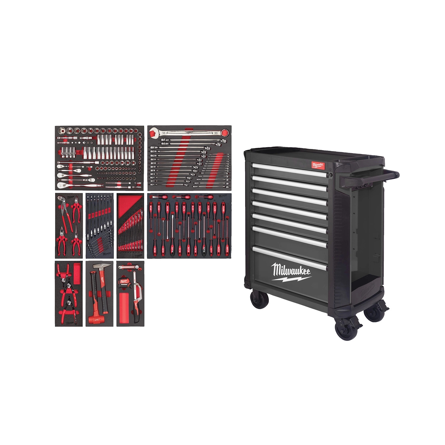 Accessoires Milwaukee 4932500744 Chariot à outils rempli TOOLGUARD™ (206 pièces)