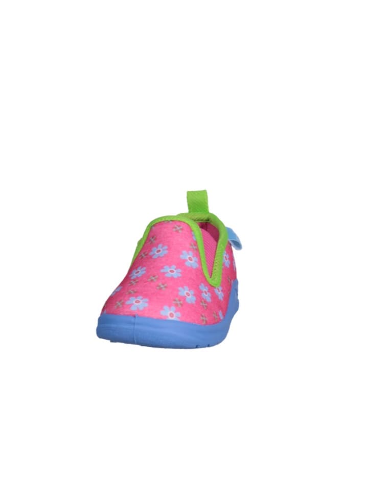 Playshoes Hausschuh Blumen in Pink günstig kaufen