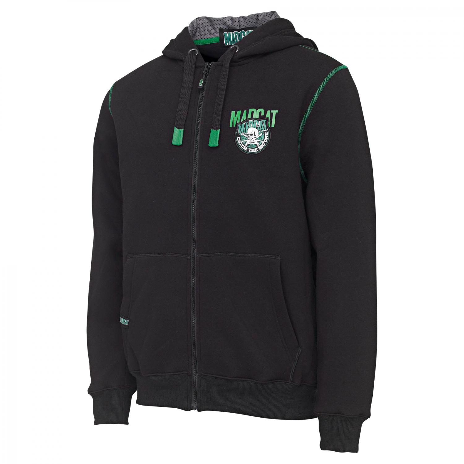 MAD CAT Herren Hoodie Badge Logo Zip