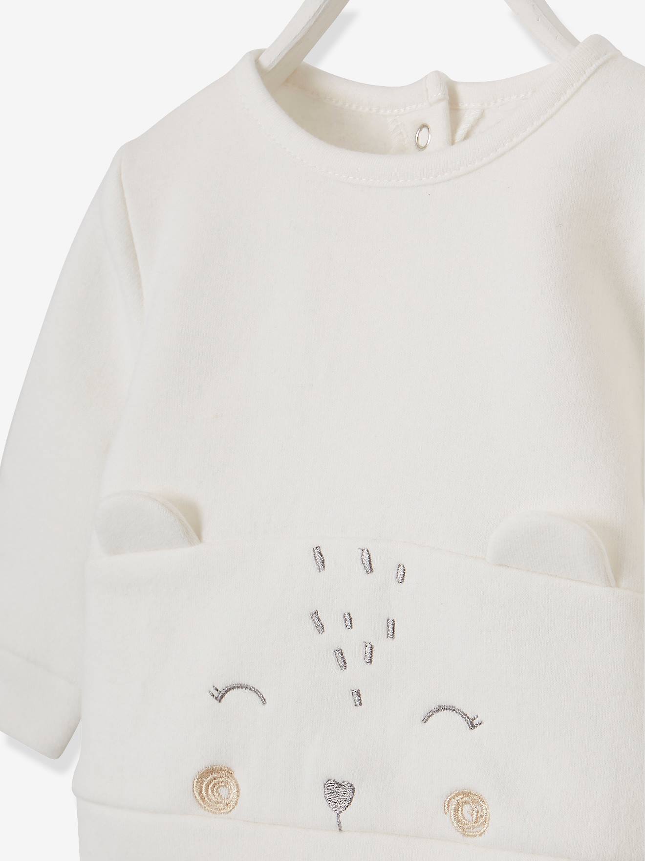 Ensemble bébé naissance sweat frimousse + pantalon personnalisable encre