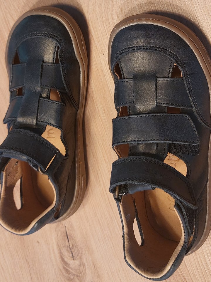 POM POM Leder-Barfußschuhe in Dunkelblau günstig kaufen 30