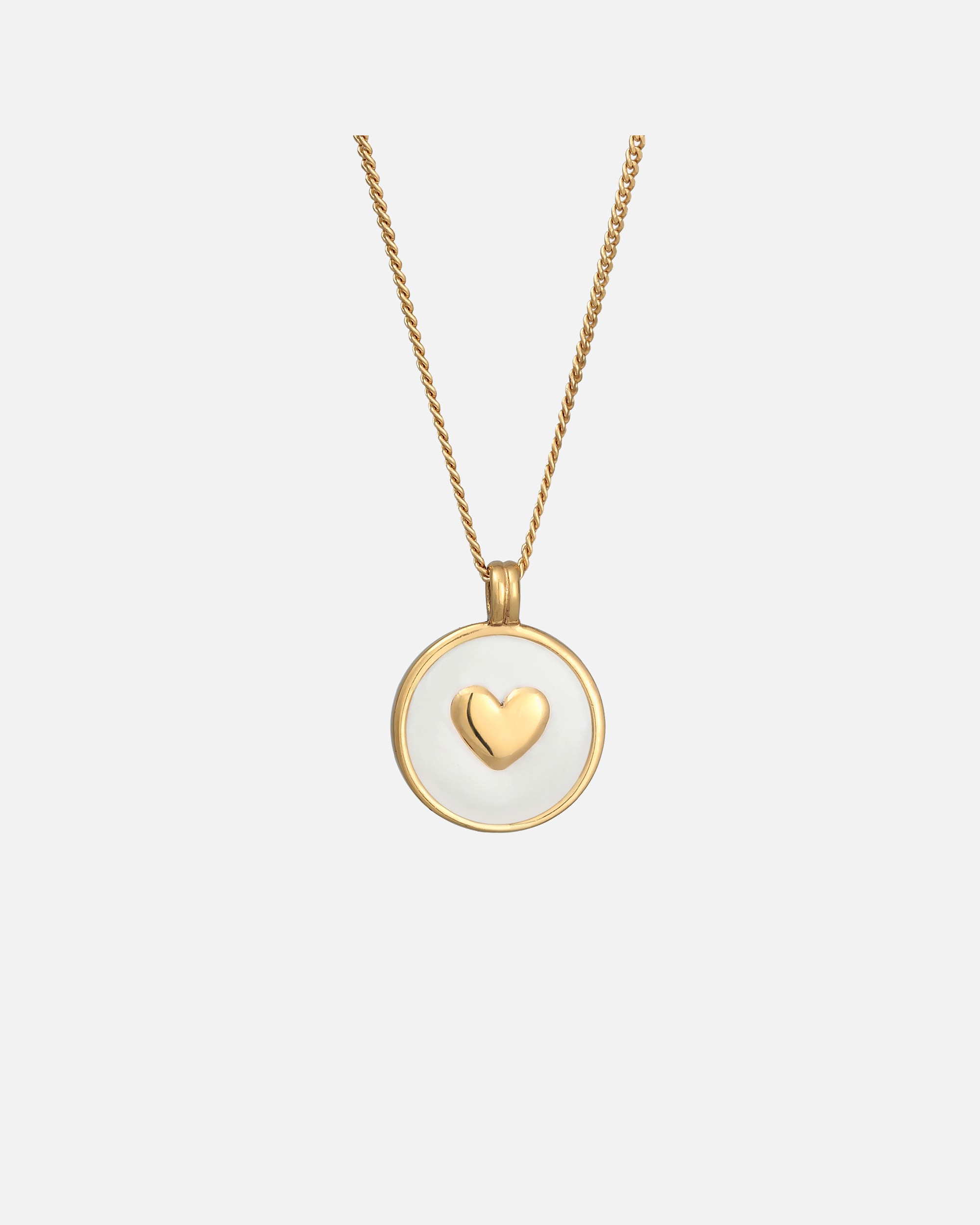 Ciondolo a forma di cuore da donna Elli con smalto in argento sterling 925 placcato oro